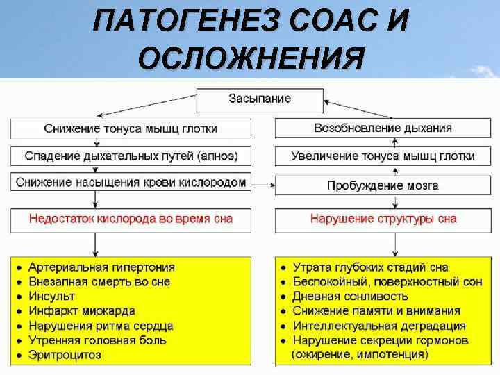 ПАТОГЕНЕЗ СОАС И ОСЛОЖНЕНИЯ 