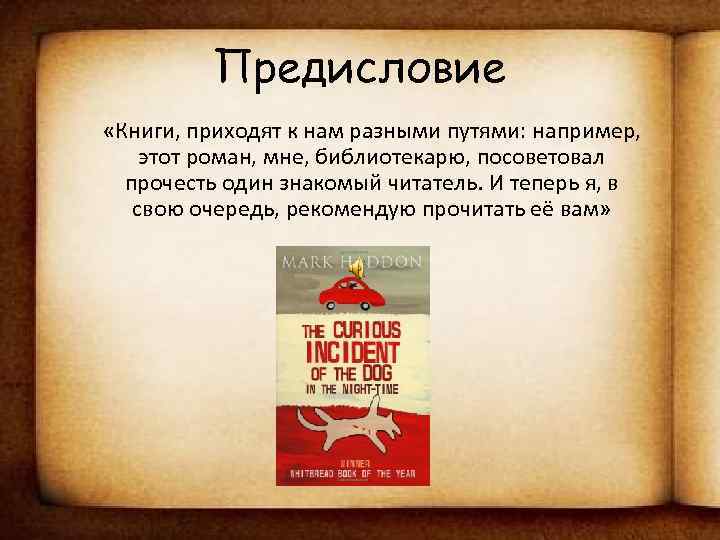 Предисловие для книги образец