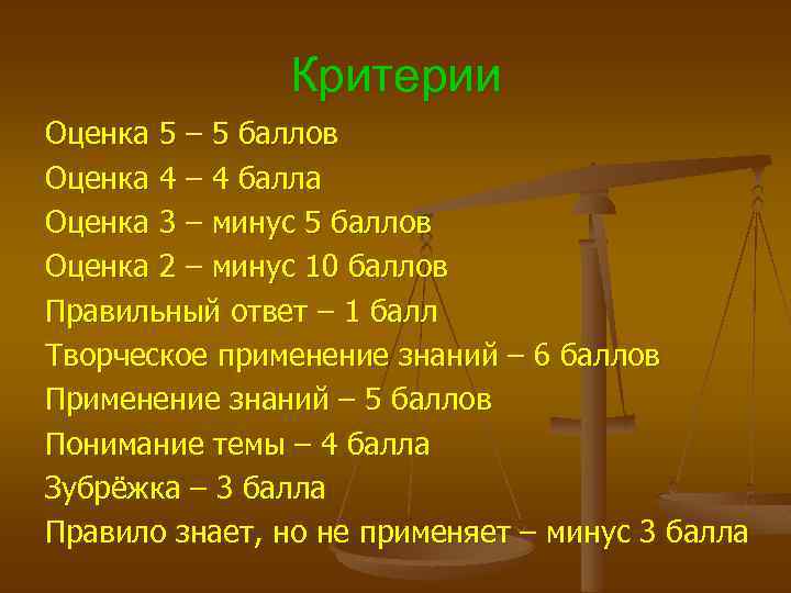 Критерии Оценка 5 – 5 баллов Оценка 4 – 4 балла Оценка 3 –