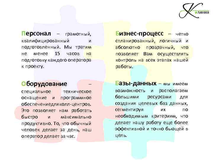 Персонал – грамотный, квалифицированный и подготовленный. Мы тратим не менее 15 часов на подготовку