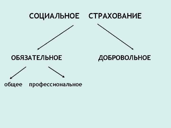 СОЦИАЛЬНОЕ ОБЯЗАТЕЛЬНОЕ общее профессиональное СТРАХОВАНИЕ ДОБРОВОЛЬНОЕ 