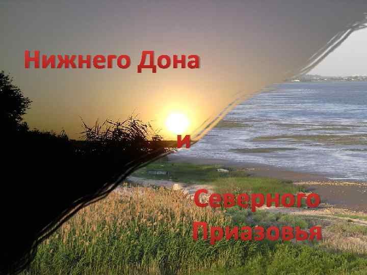 Нижнего Дона Применительно и К объектам Северного Приазовья 