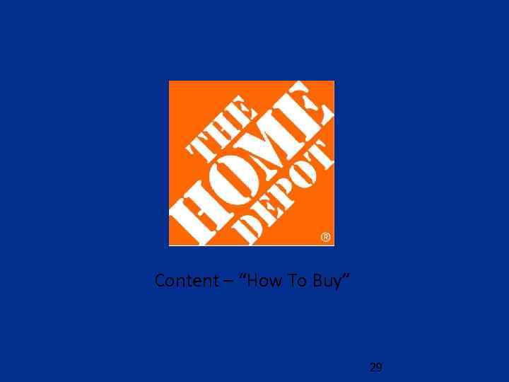 Content – “How To Buy” 29 