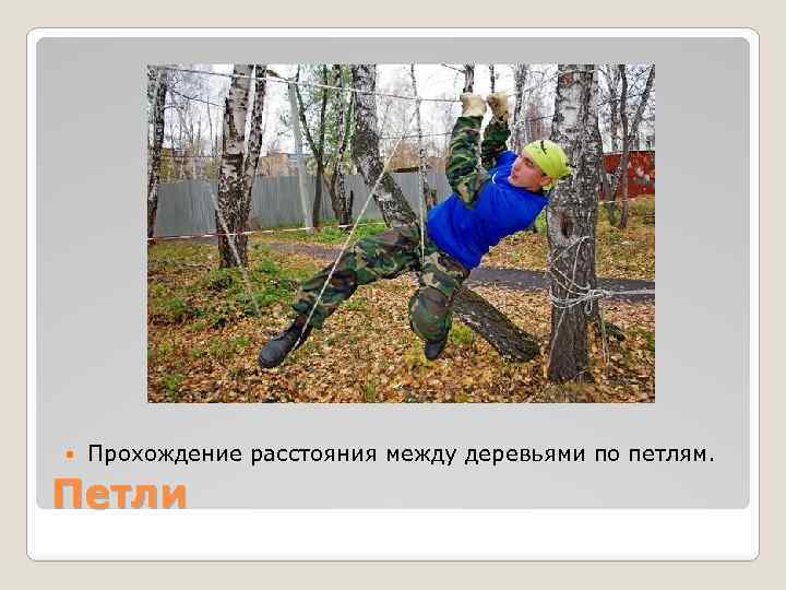  Прохождение расстояния между деревьями по петлям. Петли 