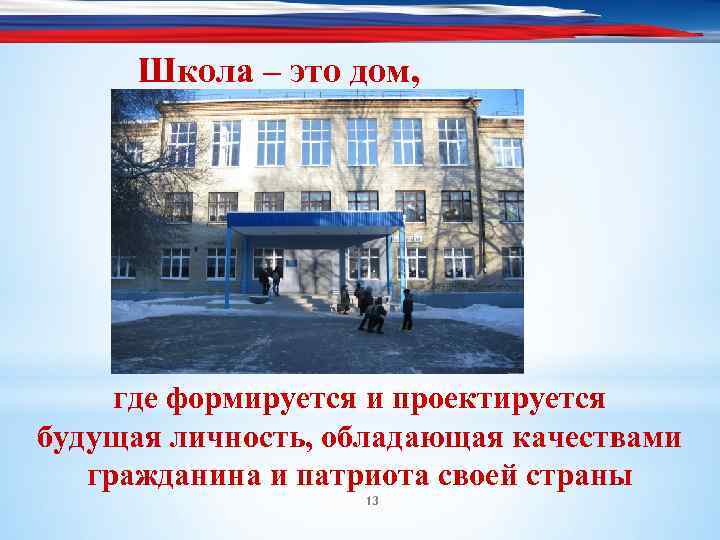 Школа – это дом, где формируется и проектируется будущая личность, обладающая качествами гражданина и