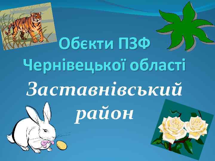 Обєкти ПЗФ Чернівецької області Заставнівський район 