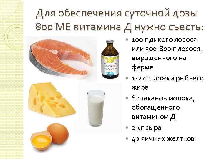 Для обеспечения суточной дозы 800 МЕ витамина Д нужно съесть: 100 г дикого лосося