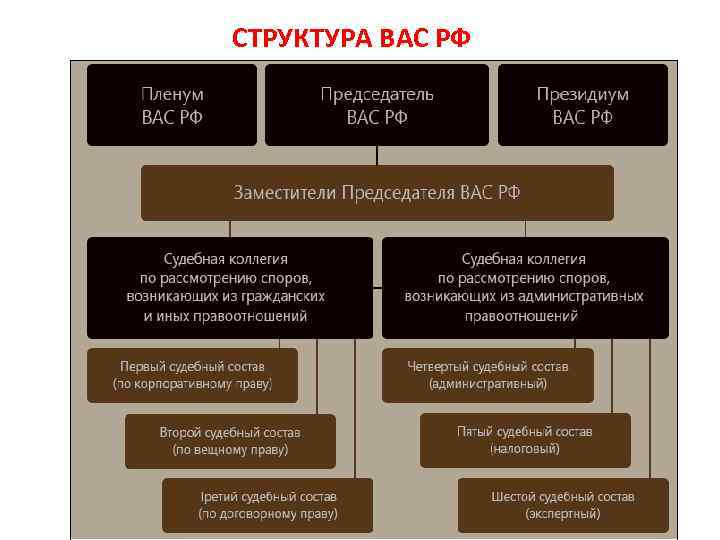 СТРУКТУРА ВАС РФ 