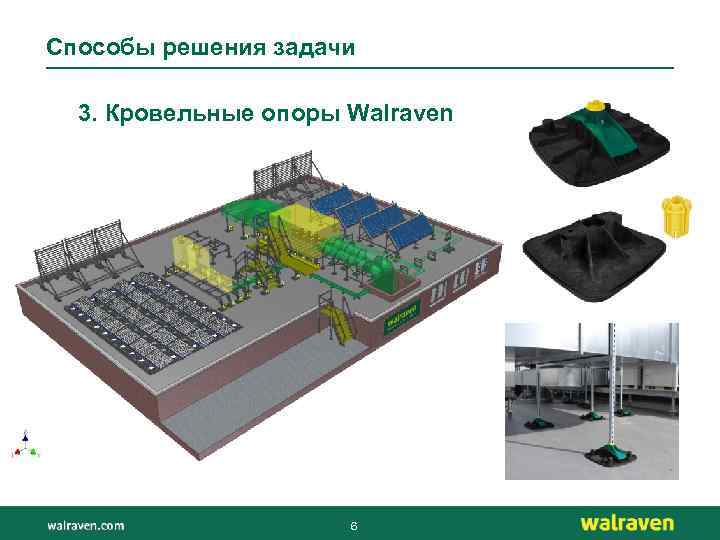 Способы решения задачи 3. Кровельные опоры Walraven 6 