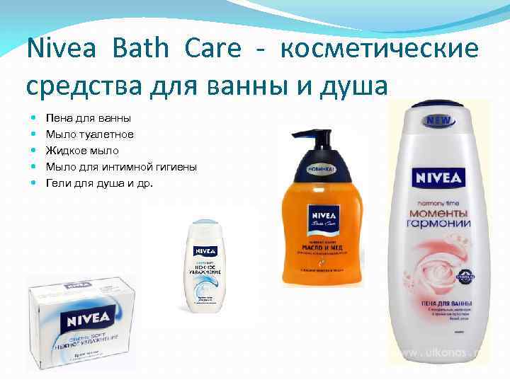 Nivea Bath Care - косметические средства для ванны и душа Пена для ванны Мыло