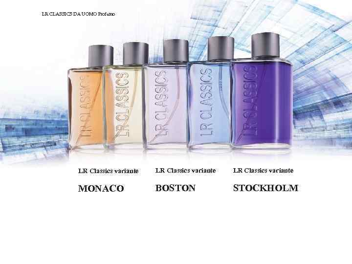 LR CLASSICS DA UOMO Profumo LR Classics variante MONACO BOSTON STOCKHOLM 