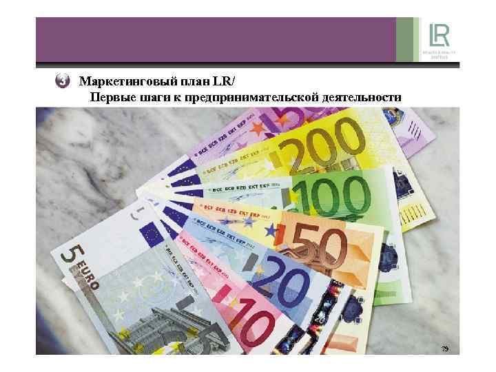 Маркетинговый план LR/ Первые шаги к предпринимательской деятельности 79 