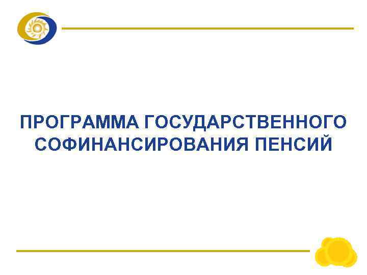 ПРОГРАММА ГОСУДАРСТВЕННОГО СОФИНАНСИРОВАНИЯ ПЕНСИЙ 