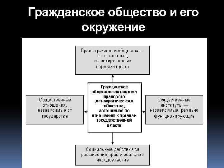 Гражданское общество и его окружение 