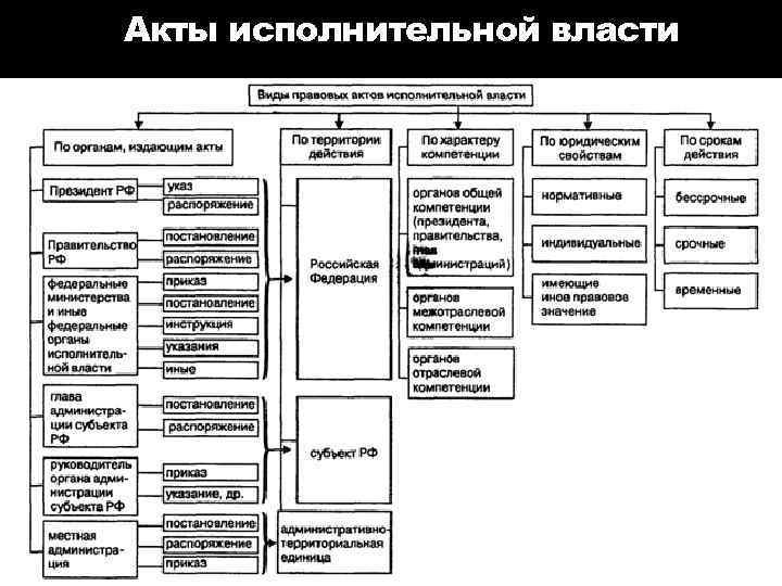 Акты исполнительной власти 