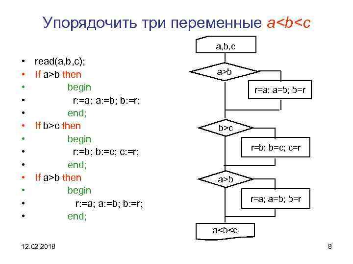 Даны три