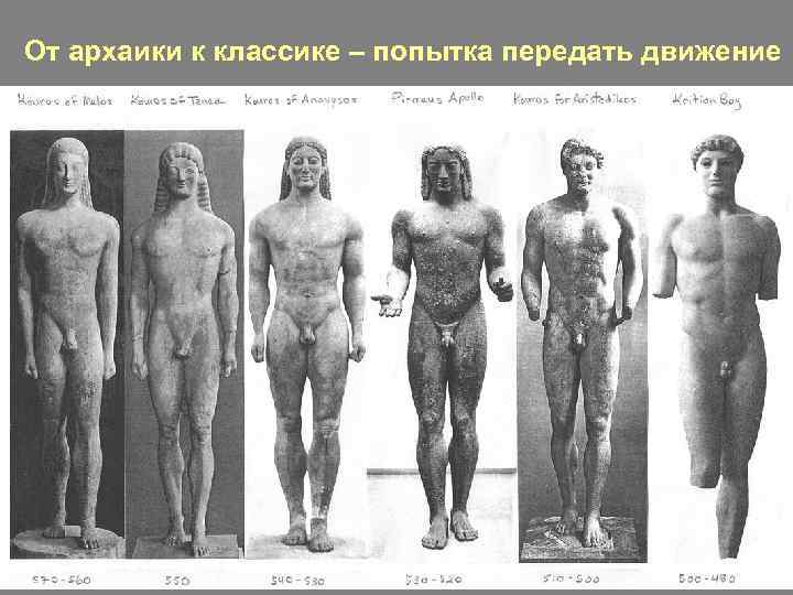 От архаики к классике – попытка передать движение 