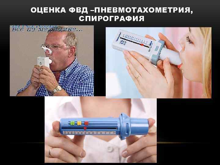 ОЦЕНКА ФВД –ПНЕВМОТАХОМЕТРИЯ, СПИРОГРАФИЯ 
