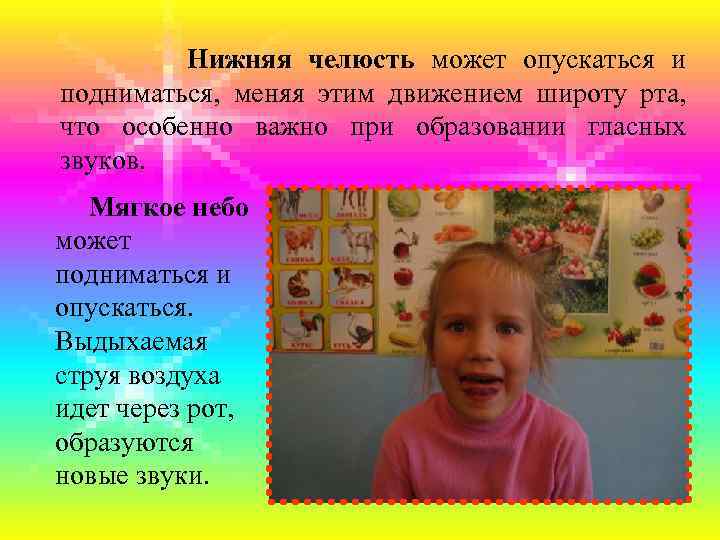 Нижняя челюсть может опускаться и подниматься, меняя этим движением широту рта, что особенно важно