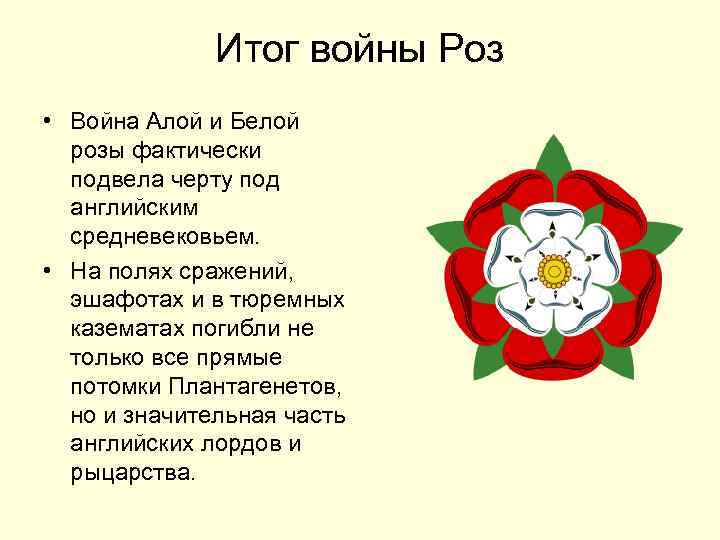 Заполните схему пользуясь материалом параграфа война алой и белой розы