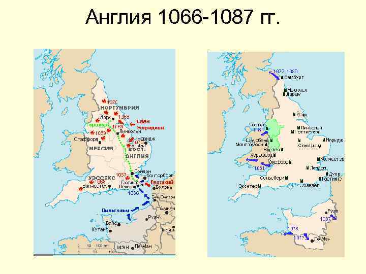 Карта англии средние века