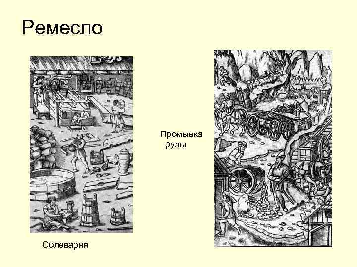 Ремесло Промывка руды Солеварня 