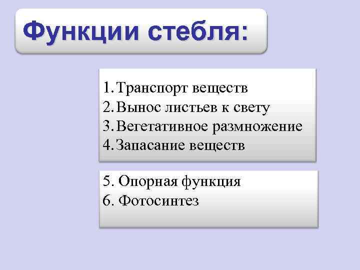 Функции стебля 6. Выносящая функция стебля. Вынос листьев к свету. Функции стебля выносят почки к свету. Функции у листьев вынос листьев к свету.