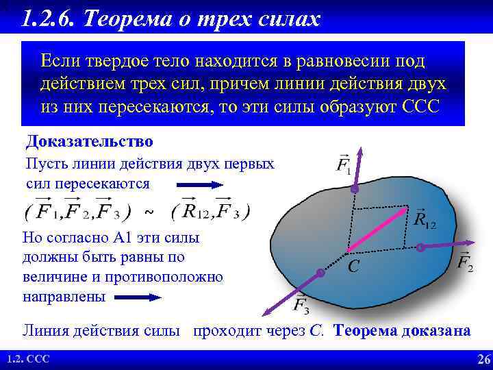 Равновесие тела под действием сил