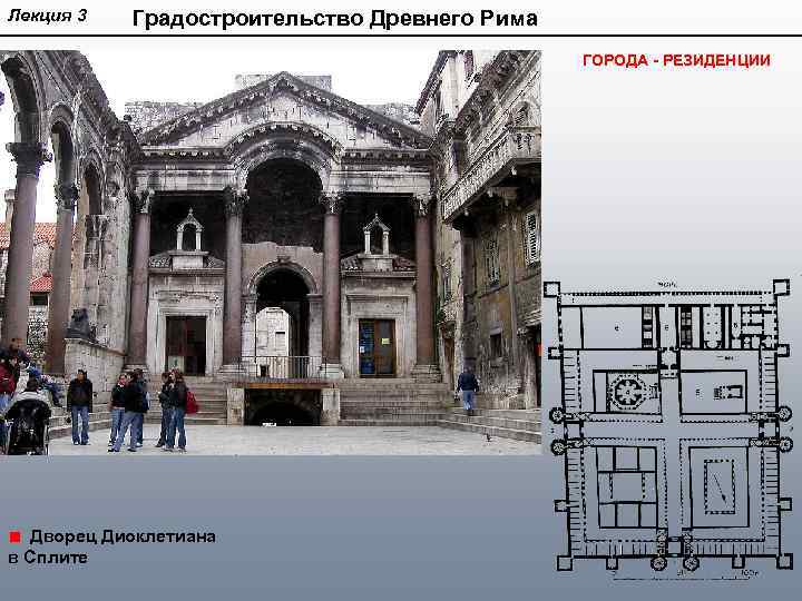 Дворец диоклетиана в сплите план