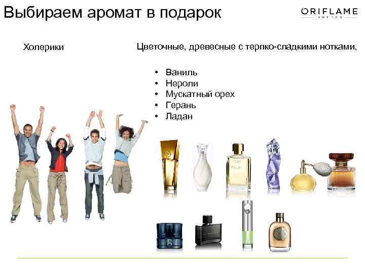 Выбираем аромат в подарок Холерики Цветочные, древесные с терпко-сладкими нотками, • • • .