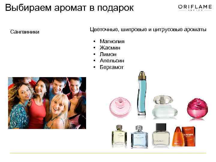 Выбираем аромат в подарок Сангвиники Цветочные, шипровые и цитрусовые ароматы • • • .
