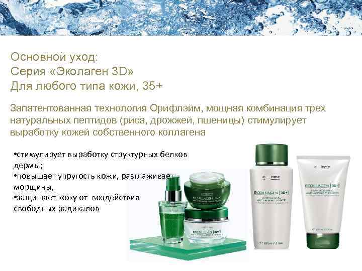 Академия Красоты Уход за кожей лица Основной уход: Серия «Эколаген 3 D» Для любого