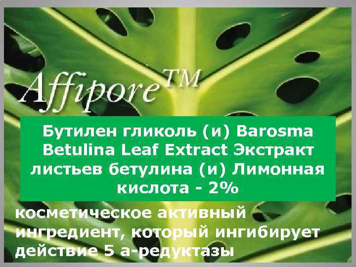 Бутилен гликоль (и) Barosma Betulina Leaf Extract Экстракт листьев бетулина (и) Лимонная кислота -