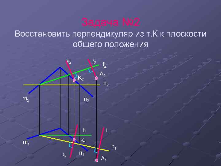 Прямая перпендикулярна плоскости параллелограмма. Перпендикуляр к плоскости общего положения. Восстановить перпендикуляр к плоскости. Взаимно перпендикулярные плоскости общего положения. Восстановить перпендикуляр.