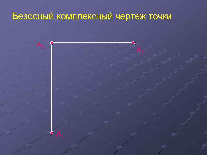 Безосный комплексный чертеж точки A 2 A 3 A 1 