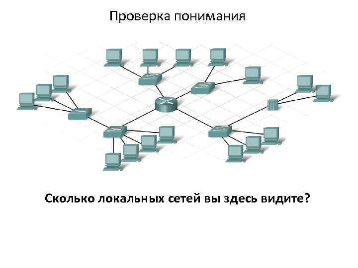 Проверка понимания Сколько локальных сетей вы здесь видите? 