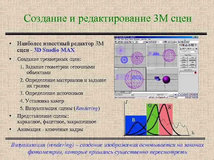 Создание и редактирование 3 М сцен • Наиболее известный редактор 3 М сцен -