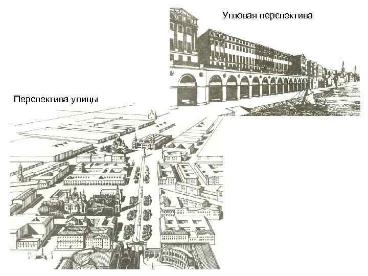 Угловая перспектива Перспектива улицы 