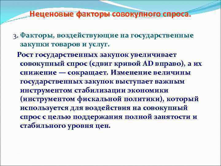 Влияние госзакупок на совокупный спрос презентация