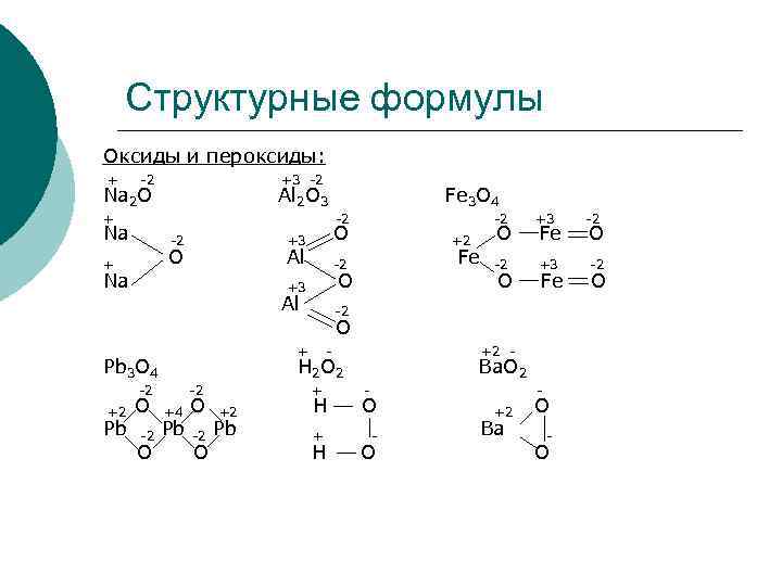 Структурная формула 3 веществ