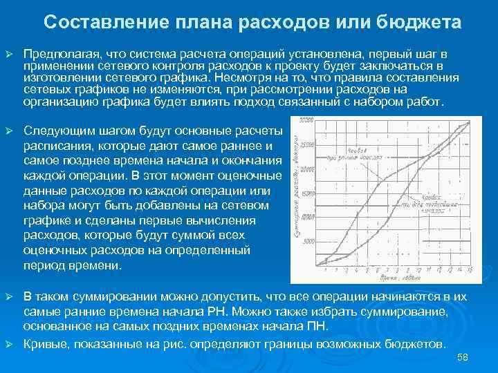 Составление плана расходов или бюджета Ø Предполагая, что система расчета операций установлена, первый шаг