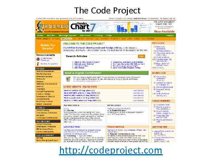 The Code Project http: //codeproject. com 