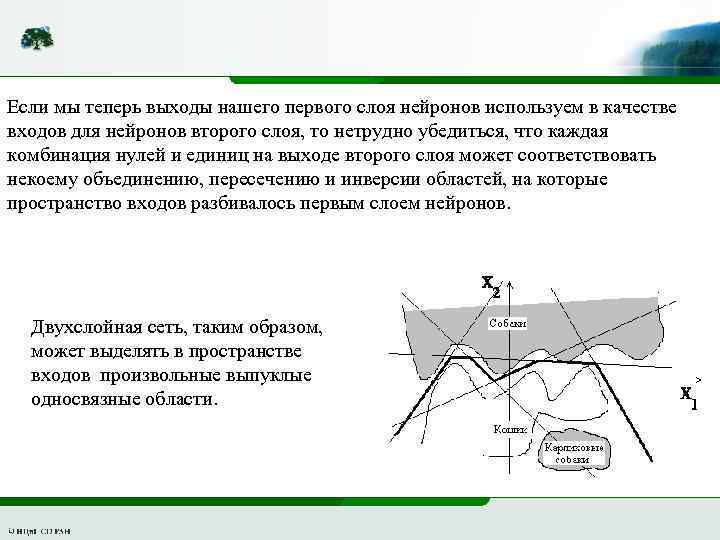 Если мы теперь выходы нашего первого слоя нейронов используем в качестве входов для нейронов