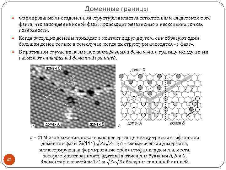 Доменные границы Формирование многодоменной структуры является естественным следствием того факта, что зарождение новой фазы