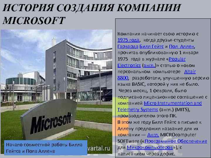 История microsoft презентация