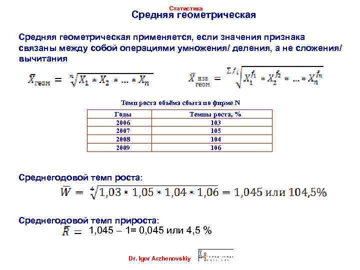 Средне статистическая