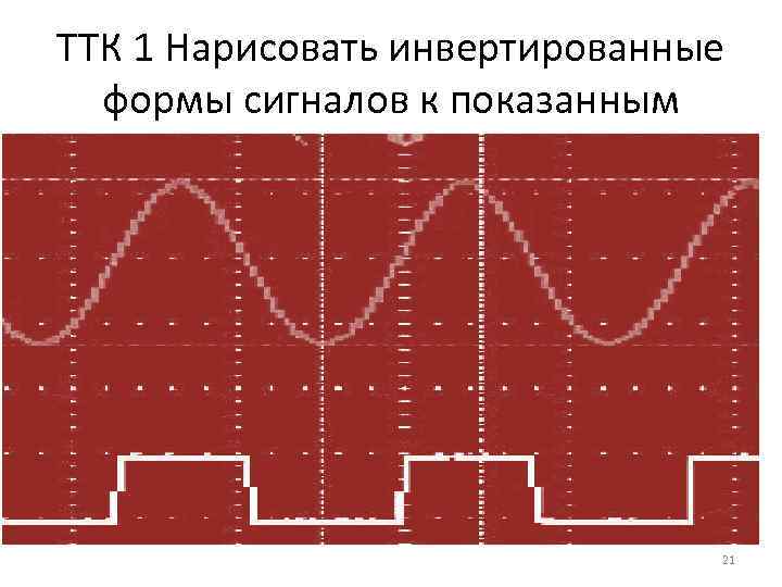ТТК 1 Нарисовать инвертированные формы сигналов к показанным 21 
