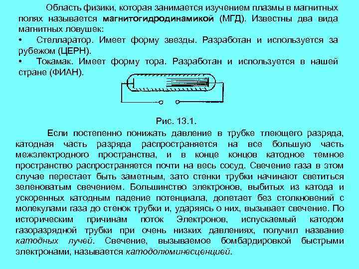 Область физики, которая занимается изучением плазмы в магнитных полях называется магнитогидродинамикой (МГД). Известны два