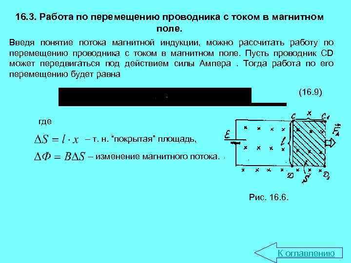 Направление движения проводника зависит