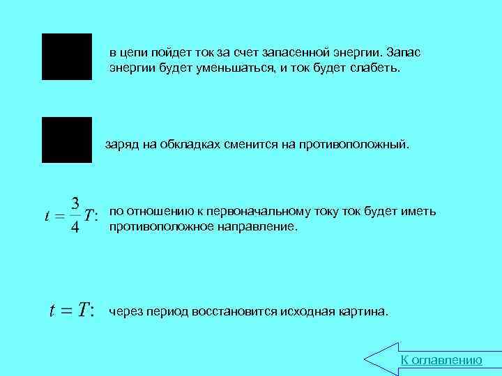 в цепи пойдет ток за счет запасенной энергии. Запас энергии будет уменьшаться, и ток